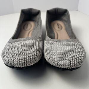 Land’s End Women’s Comfort Slip On Shoe Size 7D Gray Mesh Ballerina Flat